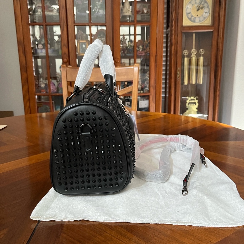 Source Unknown Black Studded Barrel Crossbody Bag… - image 4